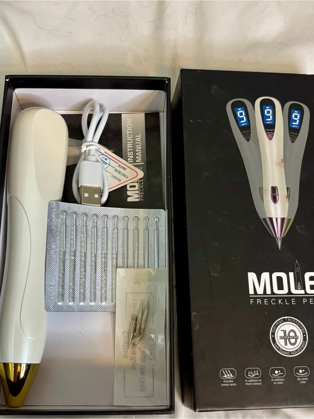 Mole Freckle Pen Skin Spot Remover in White - Precision Skincare Tool